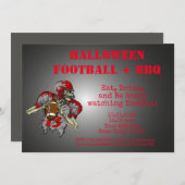 Eat, Drink en zijn eng Halloween BBQ Uitnodiging (Voorkant / Achterkant)