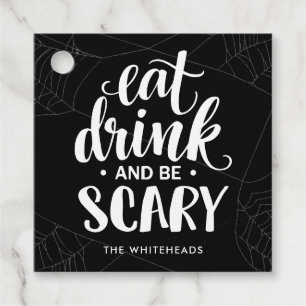 Eat Drink en zijn eng Halloween Bedankjes Labels