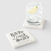 Eat Drink en zijn eng Halloween Kitchen Stenen Onderzetter (Zijkant)