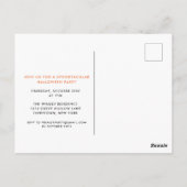 Eat, Drink en zijn eng Halloween Party Invitation Briefkaart (Achterkant)