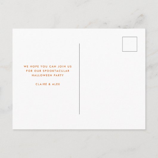 Eat, Drink en zijn eng Halloween Party Invitation Briefkaart (Achterkant)