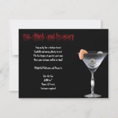 Eat Drink en zijn eng Halloween Party Invitation Kaart (Voorkant)