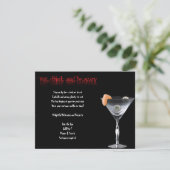 Eat Drink en zijn eng Halloween Party Invitation Kaart (Staand voorkant)