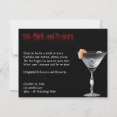 Eat Drink en zijn eng Halloween Party Invitation Kaart (Voorkant)