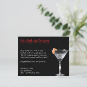Eat Drink en zijn eng Halloween Party Invitation Kaart (Staand voorkant)