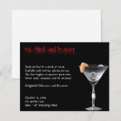 Eat Drink en zijn eng Halloween Party Invitation Kaart (Voorkant / Achterkant)