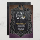 Eat Drink en zijn eng Halloween Party Kaart (Voorkant / Achterkant)