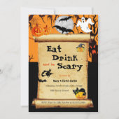 Eat Drink en zijn eng Halloween Party Kaart (Voorkant)