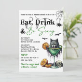 Eat Drink en zijn eng Halloween Party Kaart (Staand voorkant)