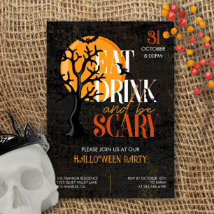 Eat Drink en zijn eng Halloween Party Kaart