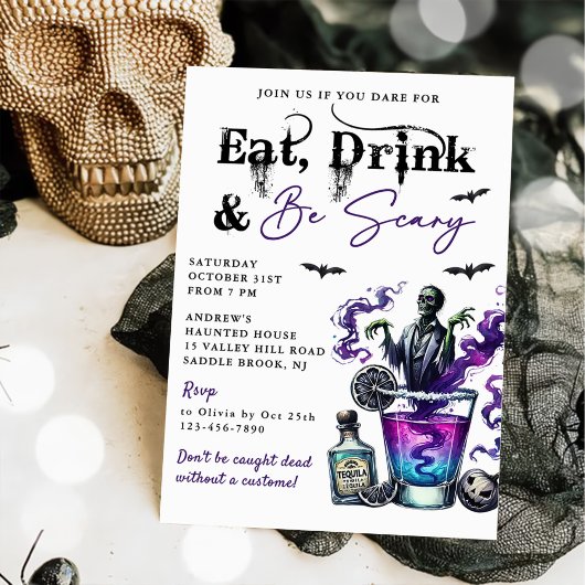Eat Drink en zijn eng Halloween Party Kaart