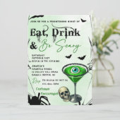 Eat Drink en zijn eng Halloween Party Kaart (Staand voorkant)