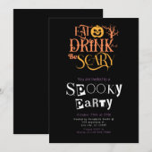 Eat Drink en zijn eng Halloween Party Kaart (Voorkant / Achterkant)