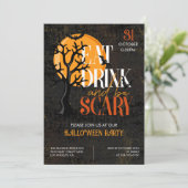 Eat Drink en zijn eng Halloween Party Kaart (Staand voorkant)