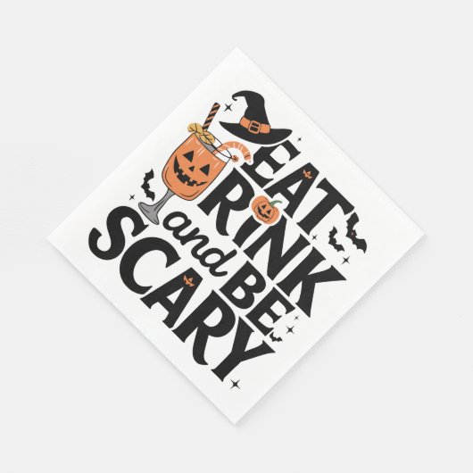 Eat Drink en zijn eng Halloween Party Servet (Hoek)