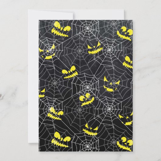 Eat, Drink en zijn eng Halloween Wedding Invite Kaart (Achterkant)