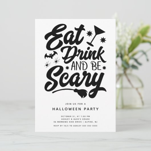 Eat Drink en zijn eng uitnodigend Kaart (Staand voorkant)