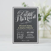 EAT-Drink en zijn gehuwd met zwarte en witte poolp Kaart (Staand voorkant)