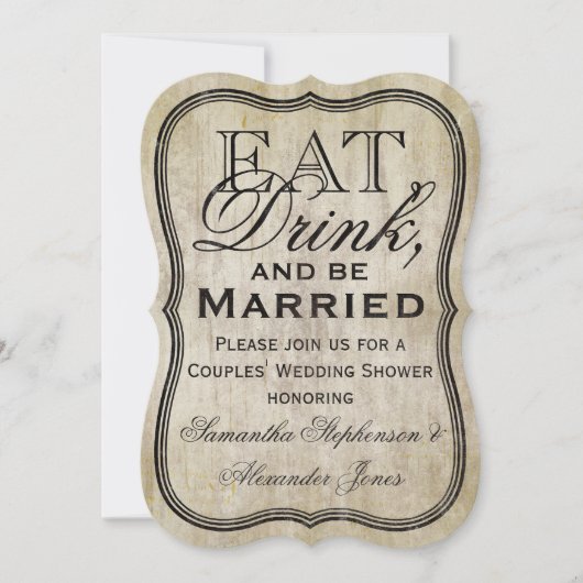  Eat, Drink en zijn gehuwde stellen Kaart (Voorkant)