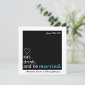 Eat Drink en zijn getrouwd Sla de datum op Save The Date (Staand voorkant)