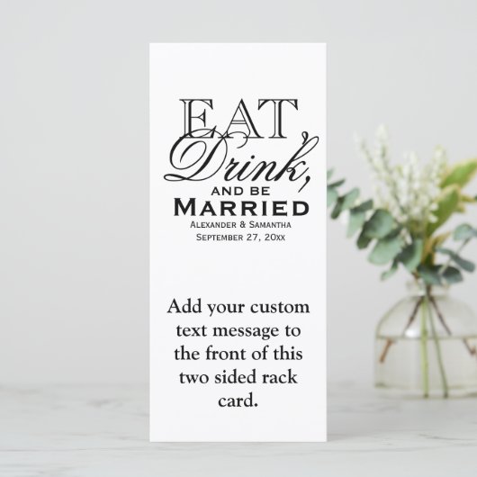 Eat, Drink, en zijn het Gedwongen Menu/Programma v (Staand voorkant)