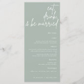 Eat, Drink, en zijn het gehuwde Menu van de Wedden (Voorkant)