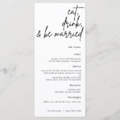 Eat, Drink, en zijn het gehuwde Menu van de Wedden (Voorkant)