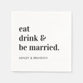 Eat Drink en zijn huwelijksweddenschap Servet (Voorkant)