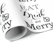 Eat Drink en zijn Merry Cadeaupapier (Rol Hoek)