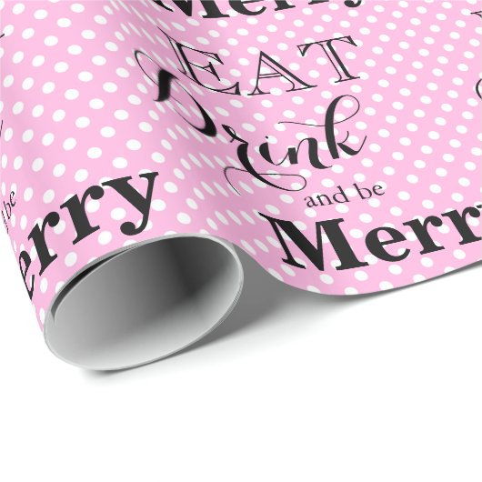 Eat Drink en zijn Merry | polka-puntpatroon Cadeaupapier (Rol Hoek)