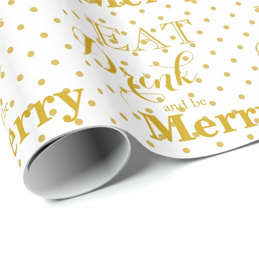 Eat Drink en zijn Merry | polka-puntpatroon Cadeaupapier (Rol Hoek)