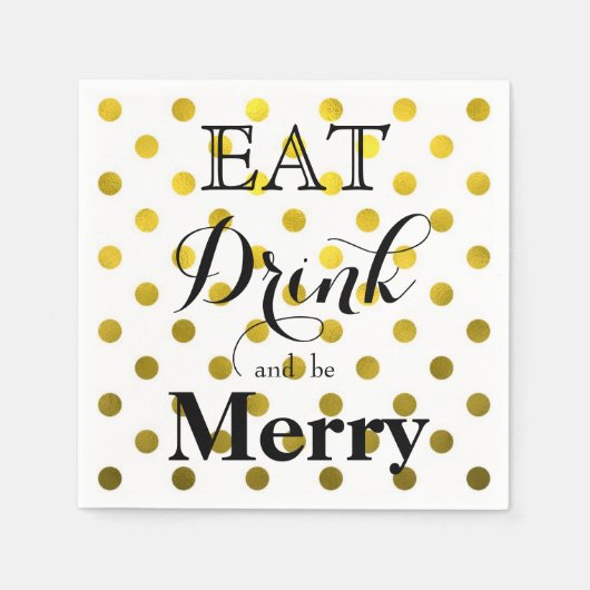 Eat Drink en zijn Merry | polka-puntpatroon Servet (Voorkant)