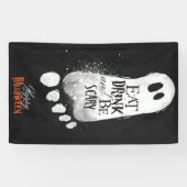 Eat Drink en zijn Scary Ghost Spandoek (Horizontaal)