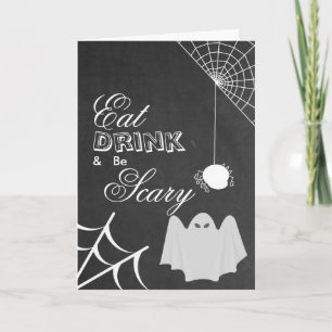 Eat Drink en zijn Scary Halloween Spider-webkaart Kaart