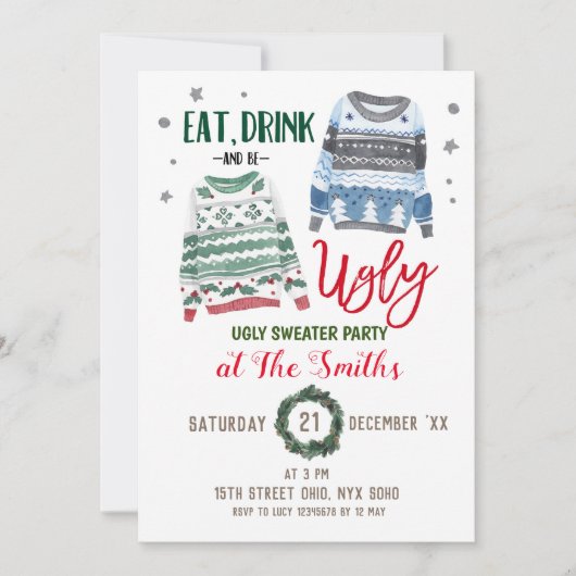 Eat Drink en zijn Ugandees kerstfeest Kaart (Voorkant)