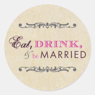 Eat Drink en zijn weduwschap Rustige Ronde Sticker