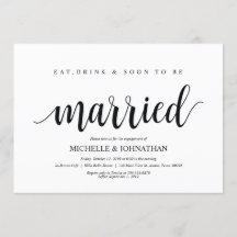 Eat, drink, gehuwd, Engagement Party nodigt uit