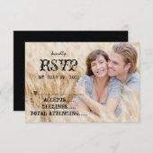 Eat Drink Gehuwd Rustic Land Weddenschap RSVP (Voorkant / Achterkant)
