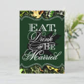 Eat Drink gehuwde jachtwedstrijduitingen Kaart (Staand voorkant)