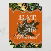 Eat Drink gehuwde jachtwedstrijduitingen Kaart (Voorkant / Achterkant)