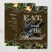 Eat Drink gehuwde jachtwedstrijduitingen Kaart (Voorkant / Achterkant)