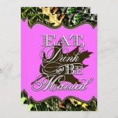 Eat Drink gehuwde jachtwedstrijduitingen Kaart (Voorkant / Achterkant)