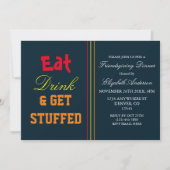 Eat Drink & Get Stuffed Friendsgiving Kaart (Voorkant)