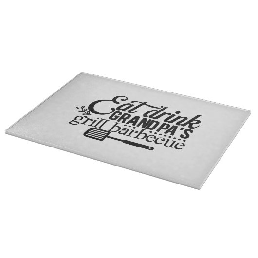 Eat Drink Grandpas Grill Barbeque Snijplank (Hoek)