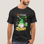 Eat Drink Green Beer and be Irish Happy St Patrick T-shirt (Voorkant)