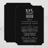 Eat, Drink Het is een repetitief diner Kaart (Voorkant / Achterkant)