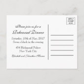 Eat, Drink Het is een repetitief diner Uitnodiging Briefkaart (Achterkant)