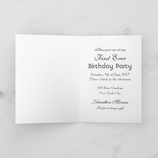 Eat, Drink Het is mijn eerste uitnodiging van de D (Binnen)