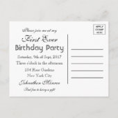 Eat, Drink Het is mijn eerste uitnodiging van de D Briefkaart (Achterkant)