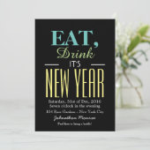 Eat, Drink Het is nieuwjaar Kaart (Staand voorkant)